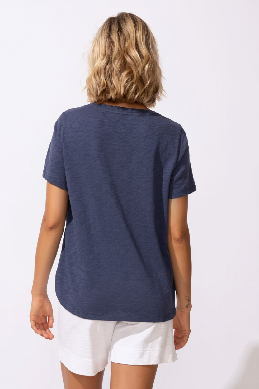 Back - navy tee