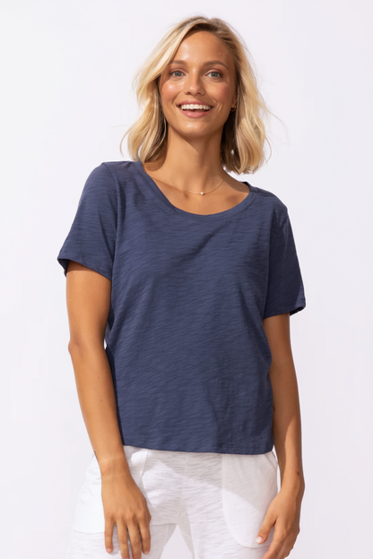 Front - navy tee